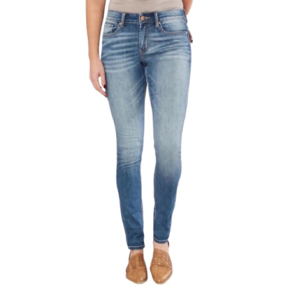 BKE Gabby Ankle Skinny Distressed Faded Denim Jeans